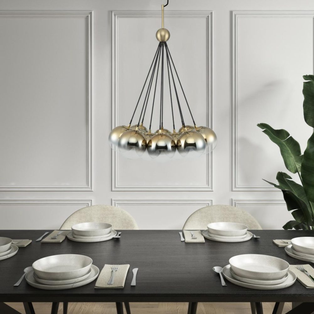 10 Bulb Ball Cluster Pendant- Salerno Dining