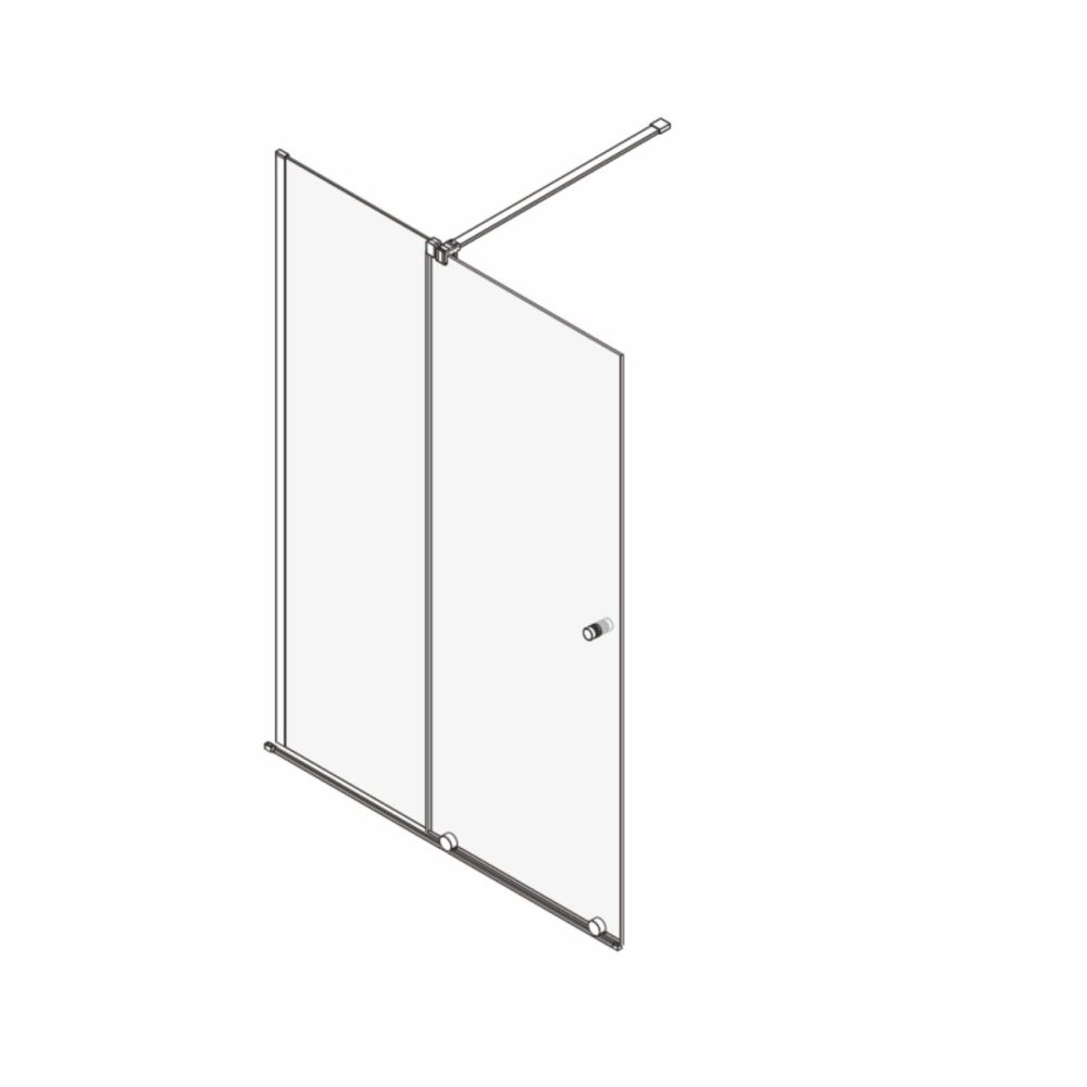 1400Mm Chrome Frameless Sliding Wet Room Shower Screen – Denver Bathroom