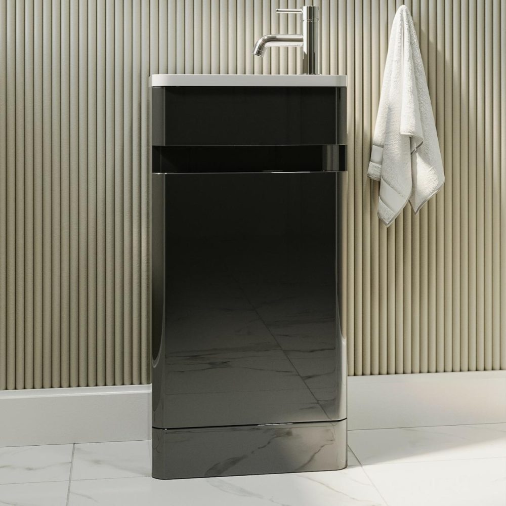 410Mm Dark Grey Cloakroom Vanity Unit With Basin – Pendle Bathroom