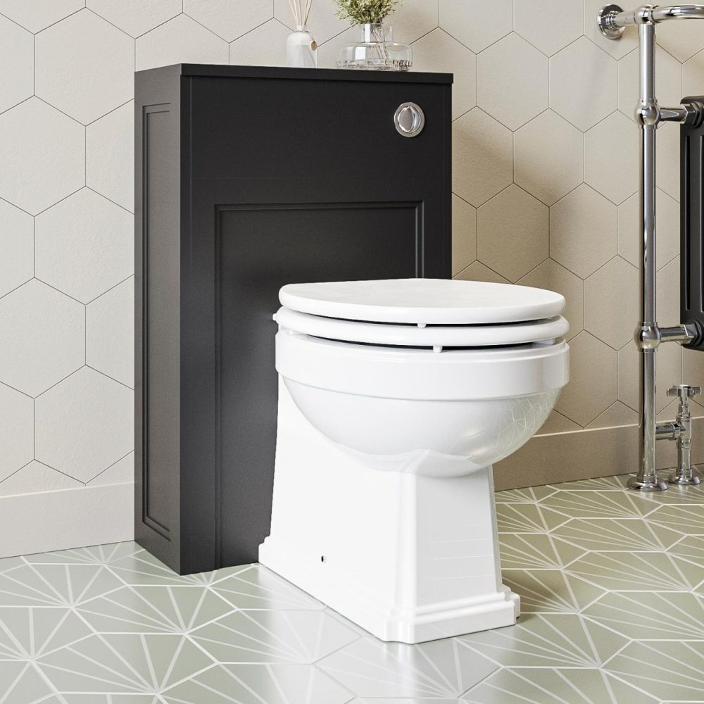 500Mm Black Toilet Unit Only – Camden Bathroom