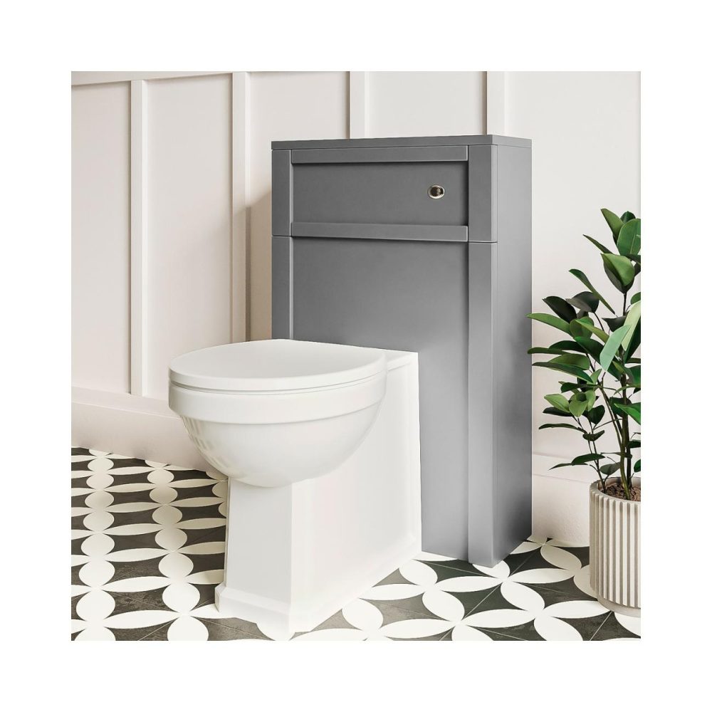 500Mm Grey Back To Wall Toilet Unit Only – Avebury Bathroom