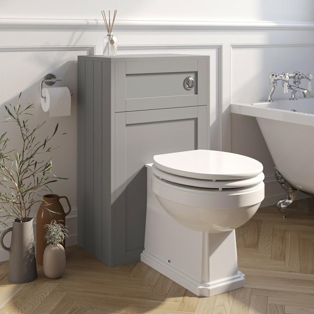 500Mm Grey Back To Wall Toilet Unit Only – Baxenden Bathroom