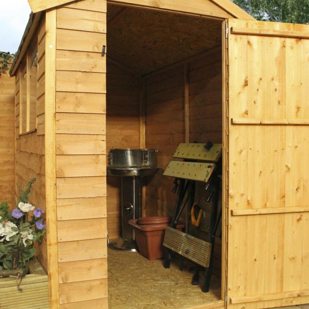 6 X 4Ft Wooden Overlap Apex Shed Buildings & Storage