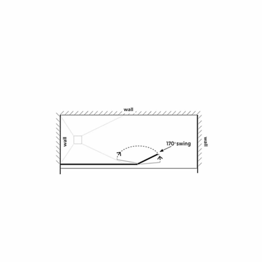 700Mm Nickel Frameless Wet Room Shower Screen With 350Mm Hinged Flipper Panel – Live Your Colour Bathroom