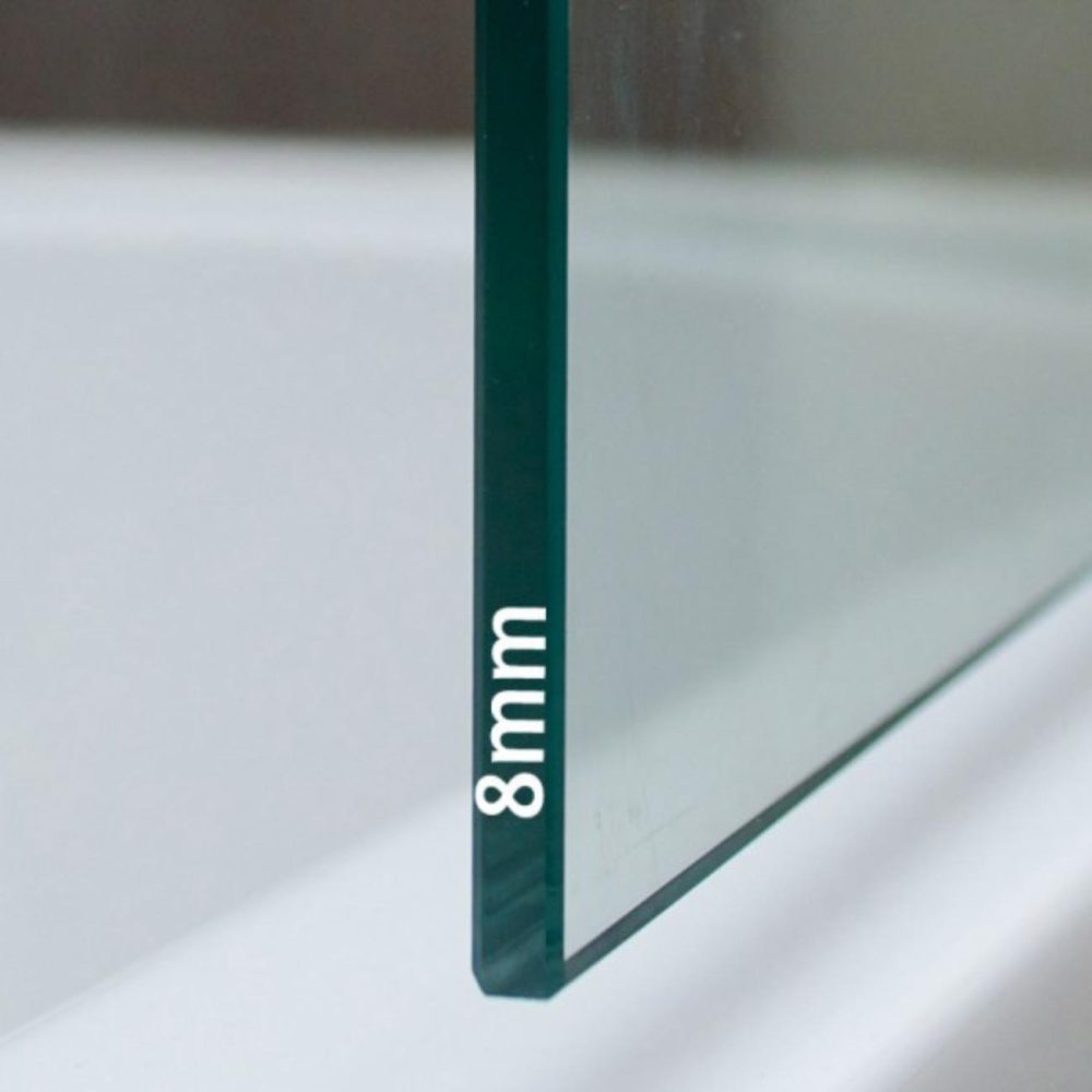 700Mm Nickel Frameless Wet Room Shower Screen With 350Mm Hinged Flipper Panel – Live Your Colour Bathroom