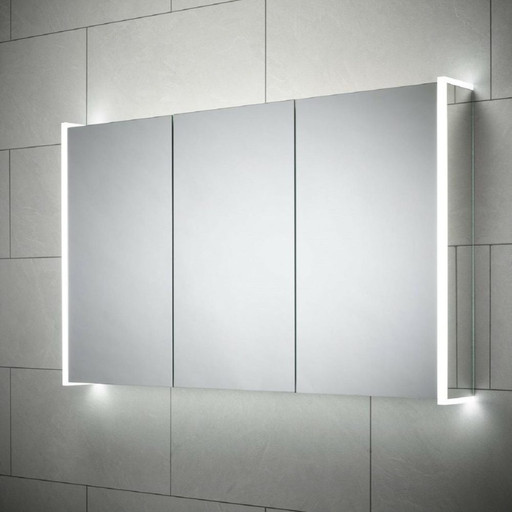 Ainsley 3 Door Chrome Mirrored Bathroom Cabinet With Lights & Wireless Speaker 1200 X 700Mm Bathroom