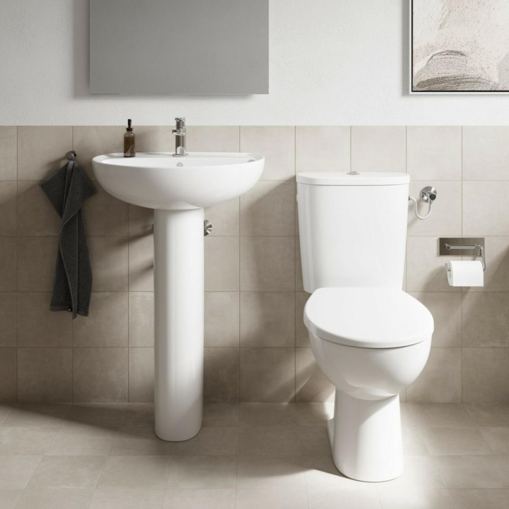 Alcona 550Mm Basin & Full Pedestal Pack Basins