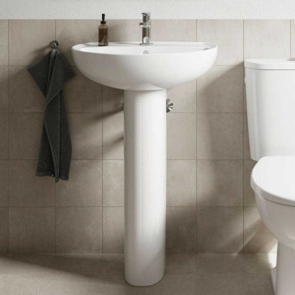 Alcona 550Mm Basin & Full Pedestal Pack Basins