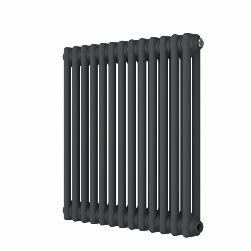 Anthracite Horizontal 2 Column Traditional Radiator 600 X 605Mm – Nambi Heating