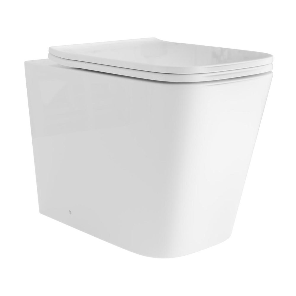 Back To Wall Rimless Toilet With Soft Close Seat – Albi Back To Wall