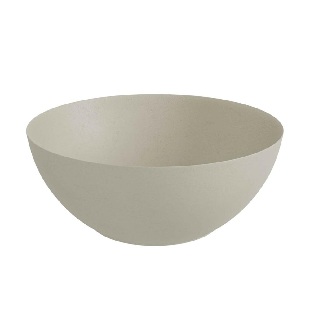 Beige Unglazed Round Countertop Basin 410Mm – Fawn Basins