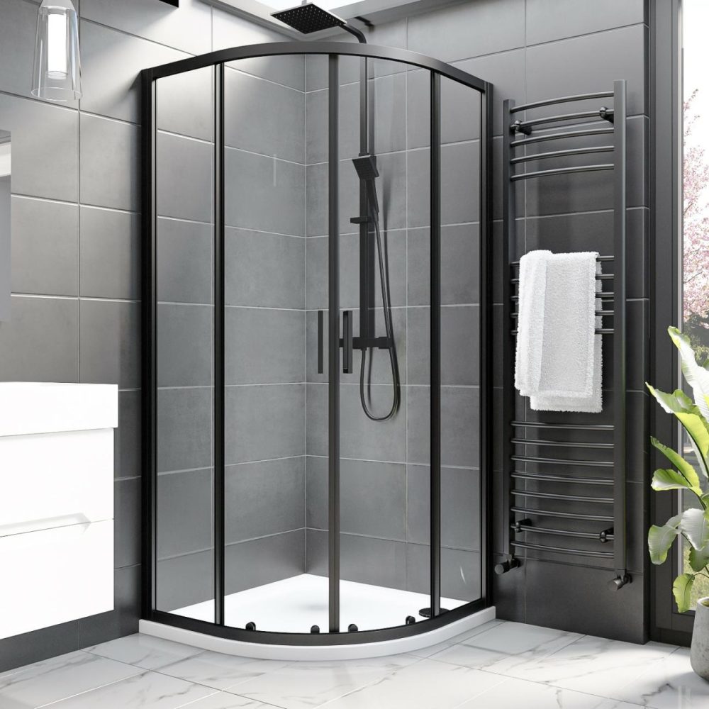 Black 8Mm Glass Quadrant Shower Enclosure 900Mm – Pavo Bathroom