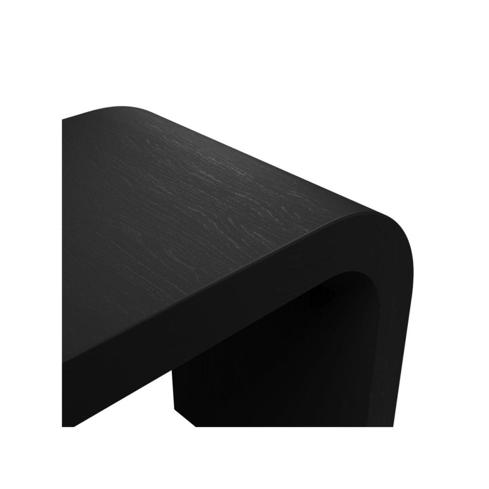 Black Curved Side Table -Lake Living Room