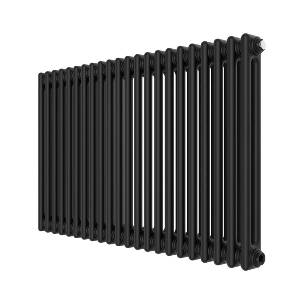 Black Horizontal 2 Column Traditional Radiator 600 X 1010Mm – Nambi Heating