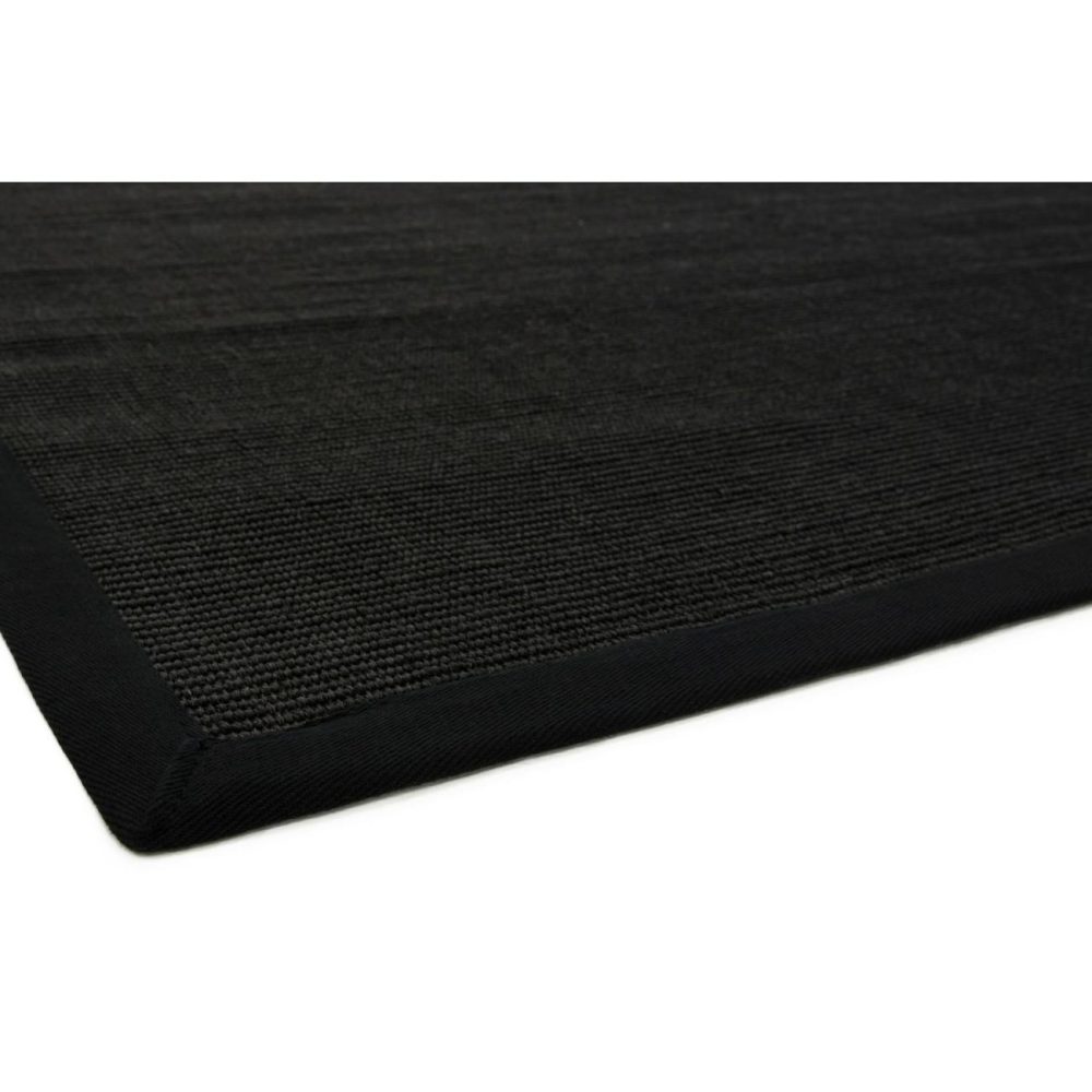 Black Runner Rug – 68 X 240 Cm – Sisal Dining