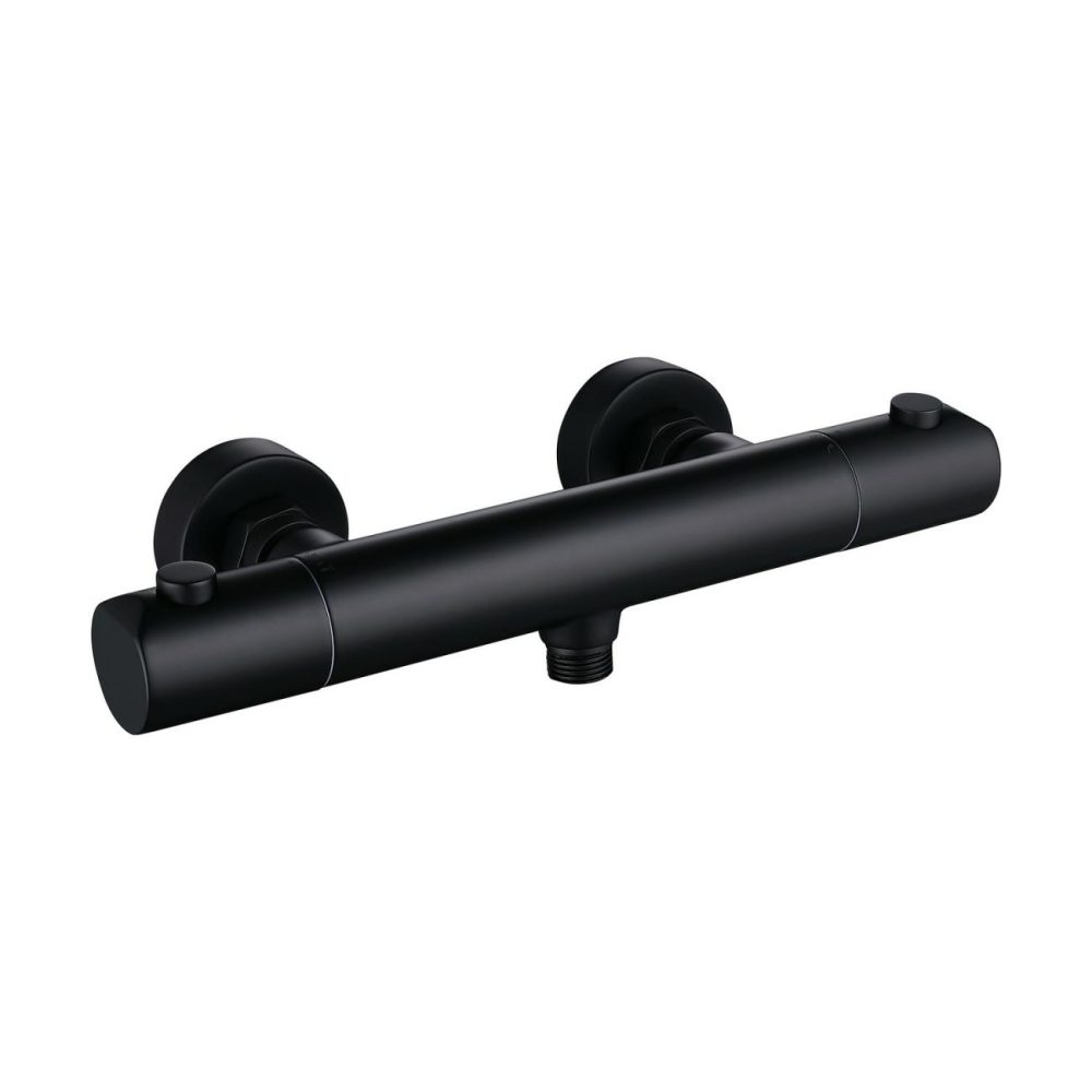 Black Thermostatic Pencil Bar Mixer Shower With Slide Rail Kit – Arissa Bathroom