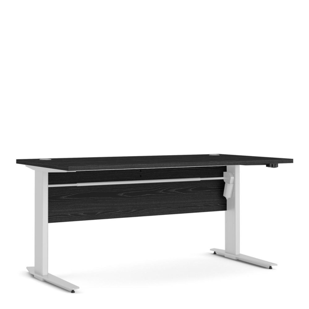 Black Wood Standing Desk With Electric Control – Prima Office