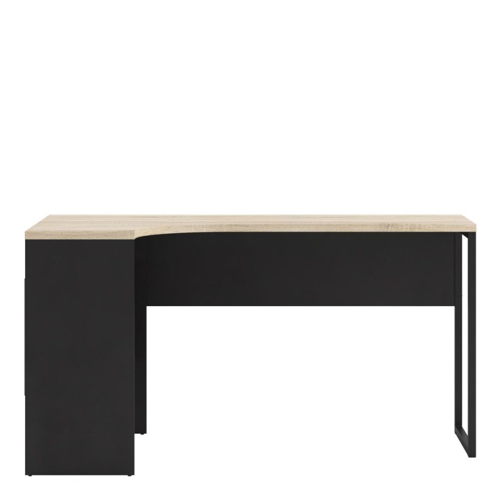 Black Wooden L Shaped Desk With Storage – Function Plus L Shaped Desks