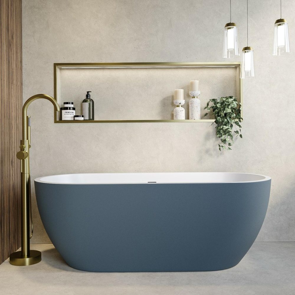 Blue Freestanding Double Ended Bath 1645 X 745Mm – Lisbon Bathroom