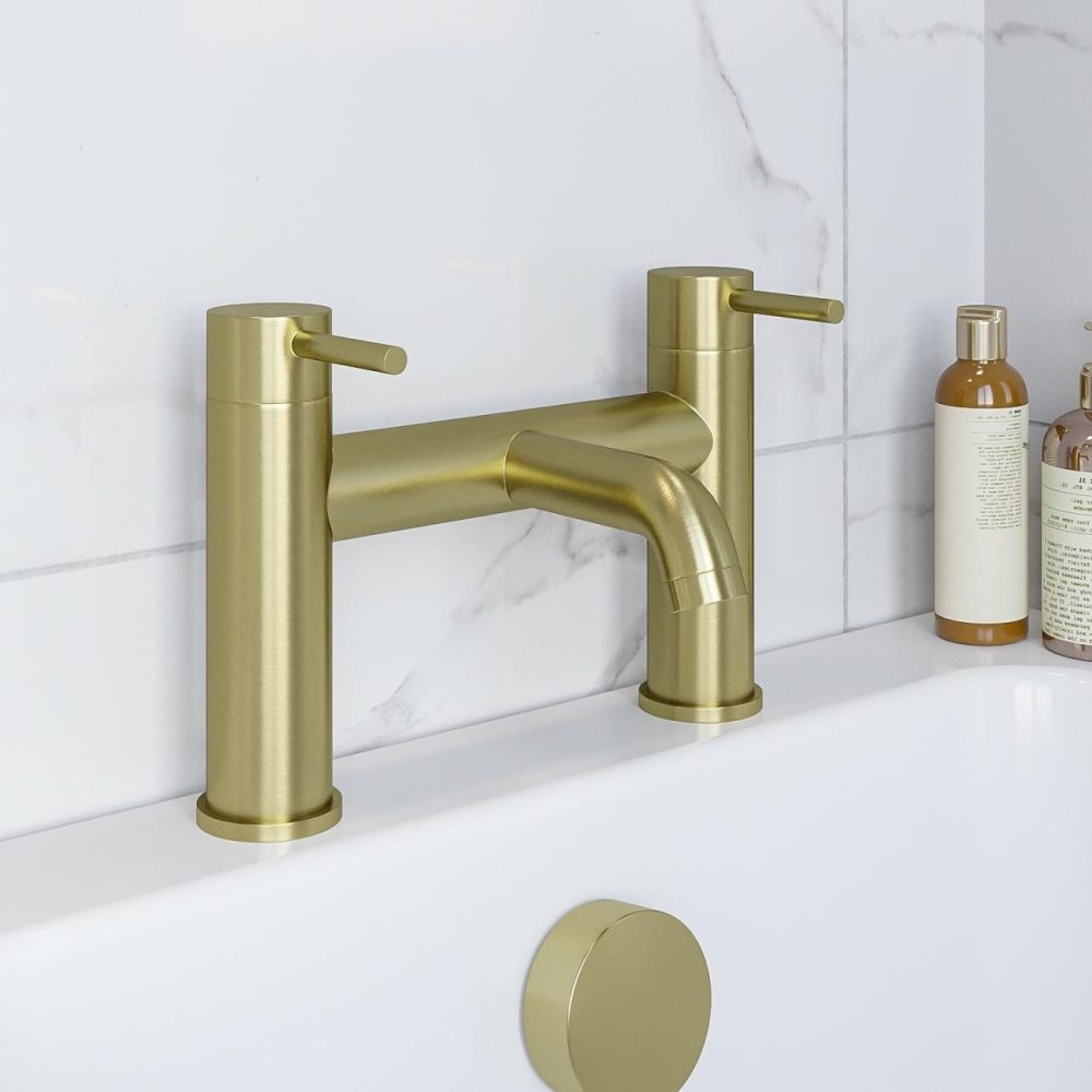 Brushed Brass Bath Mixer Tap – Arissa Bath Taps