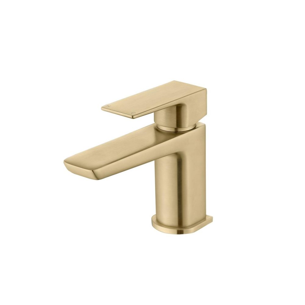 Brushed Brass Cloakroom Basin Mixer – Zana Basin Taps