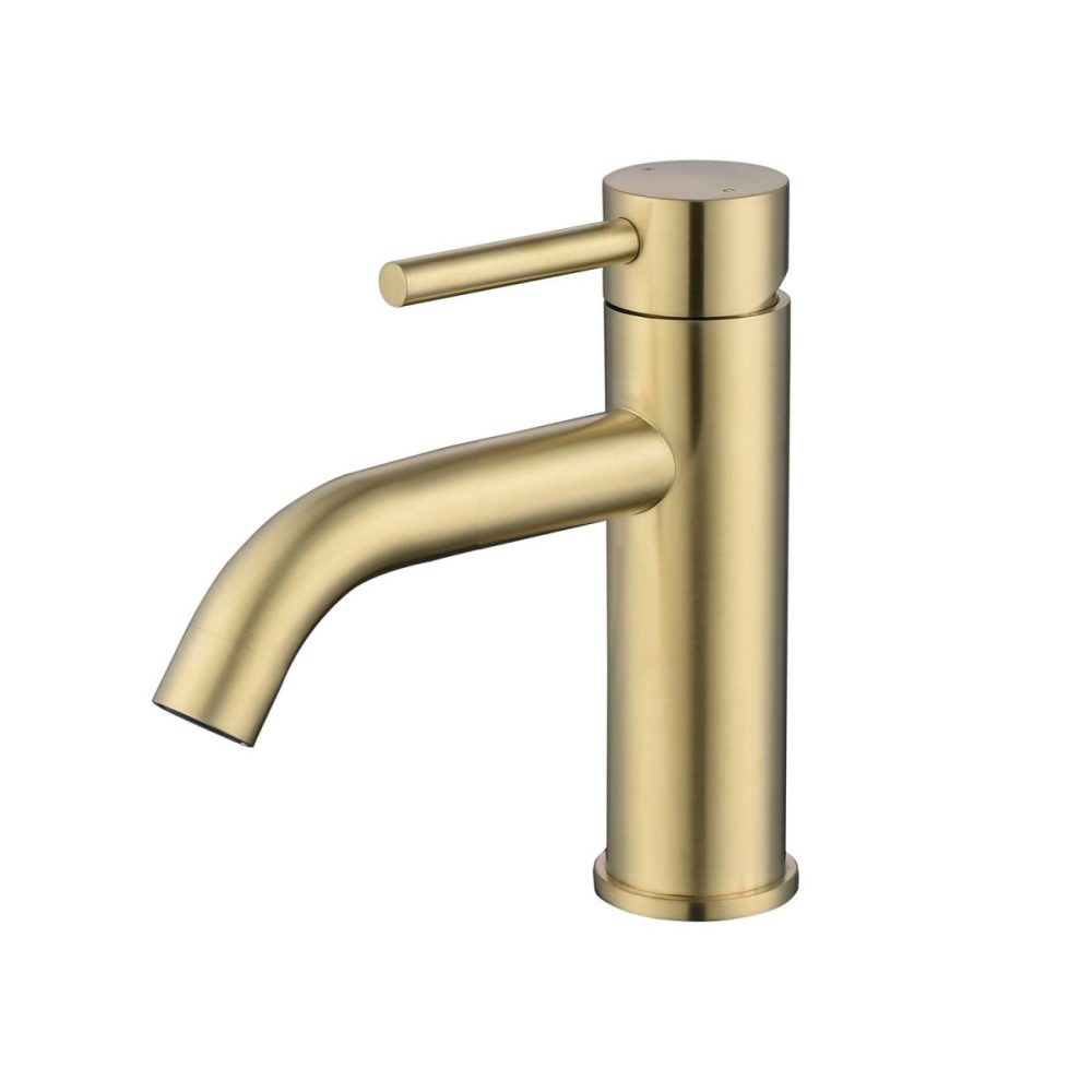 Brushed Brass Mono Basin Mixer Tap – Arissa Basin Taps