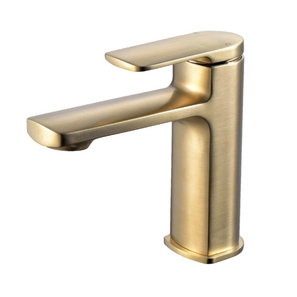 Brushed Brass Mono Basin Mixer Tap – Meko Basin Taps