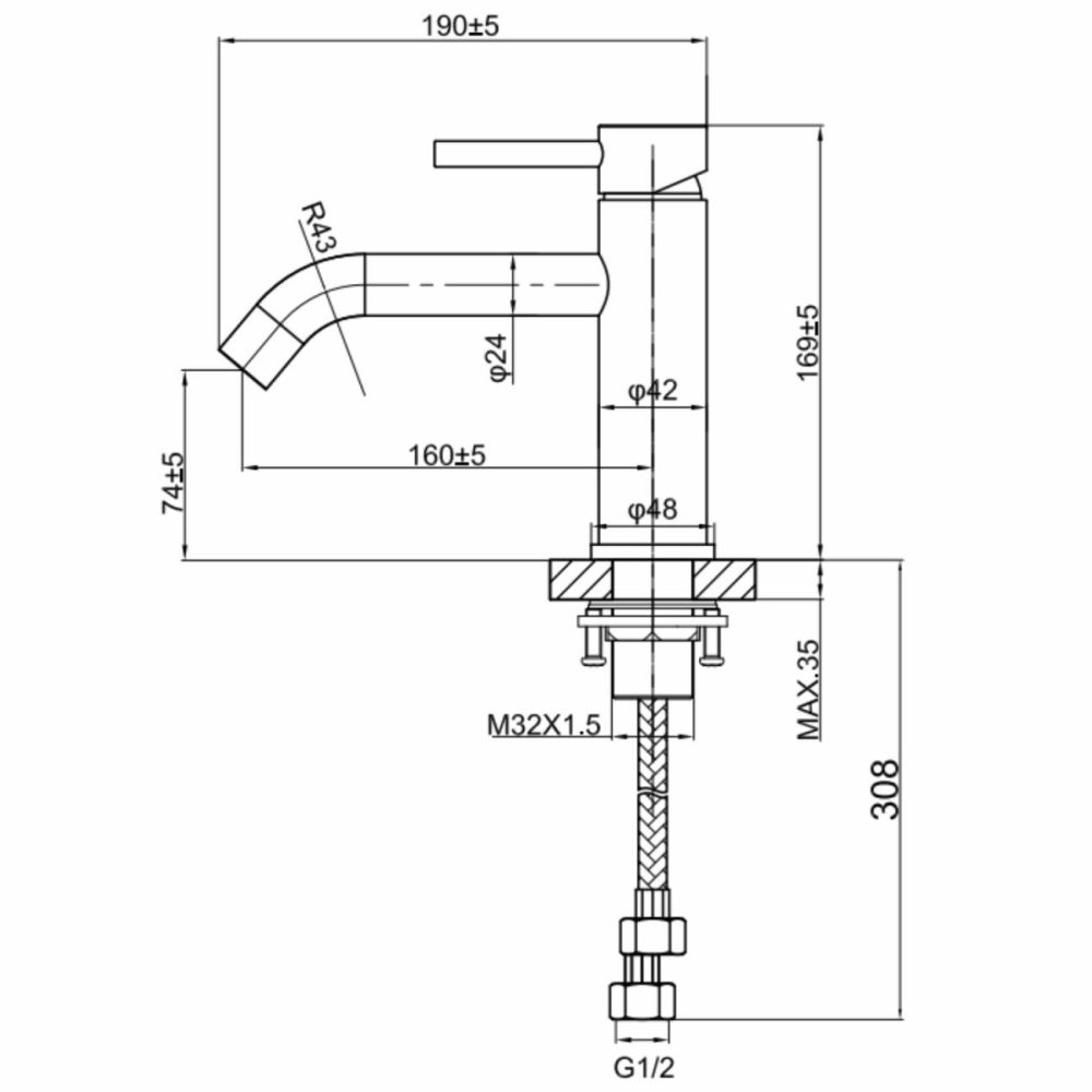 Brushed Bronze Mono Basin Mixer Tap – Arissa Basin Taps