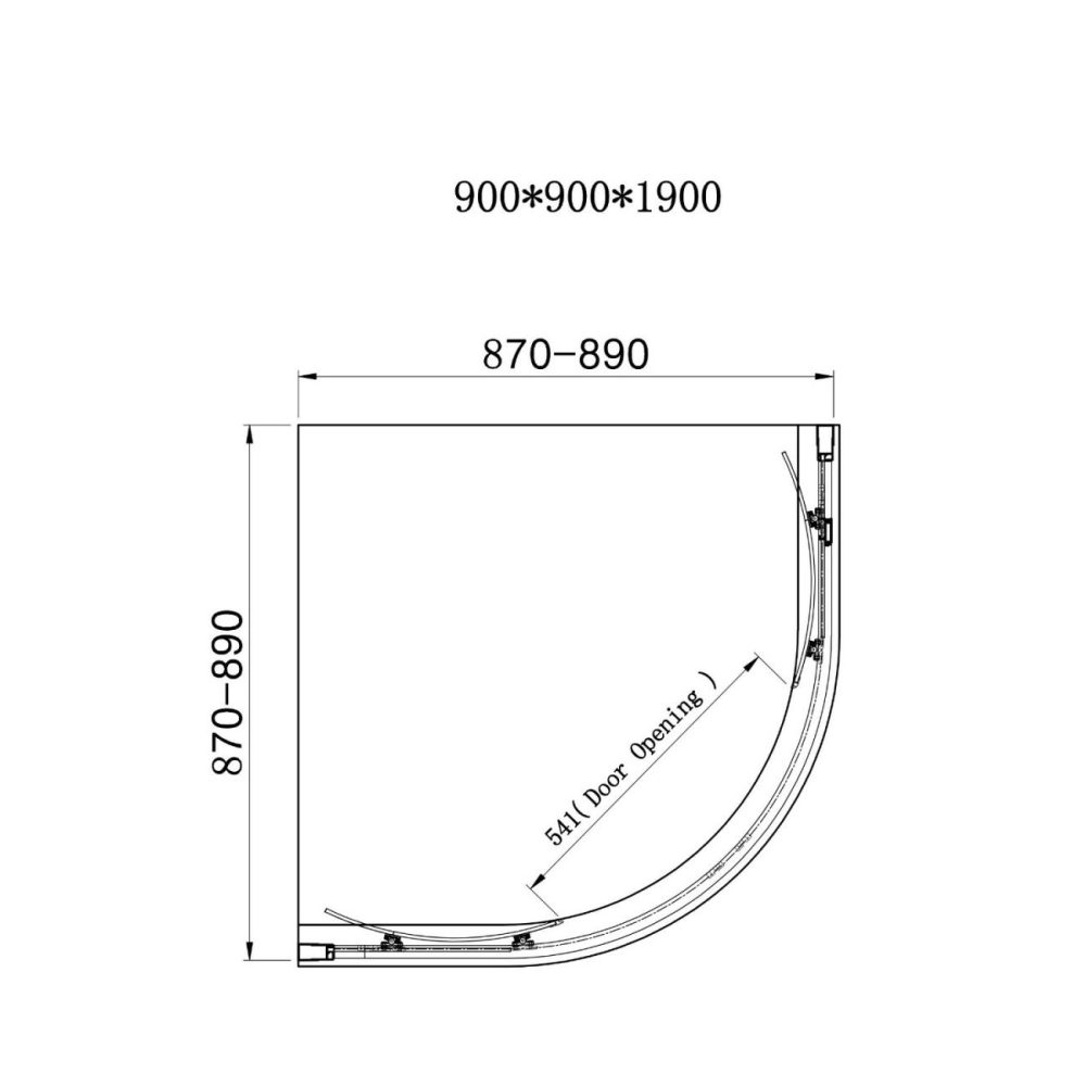 Chrome 6Mm Glass Quadrant Shower Enclosure 900Mm – Carina Bathroom