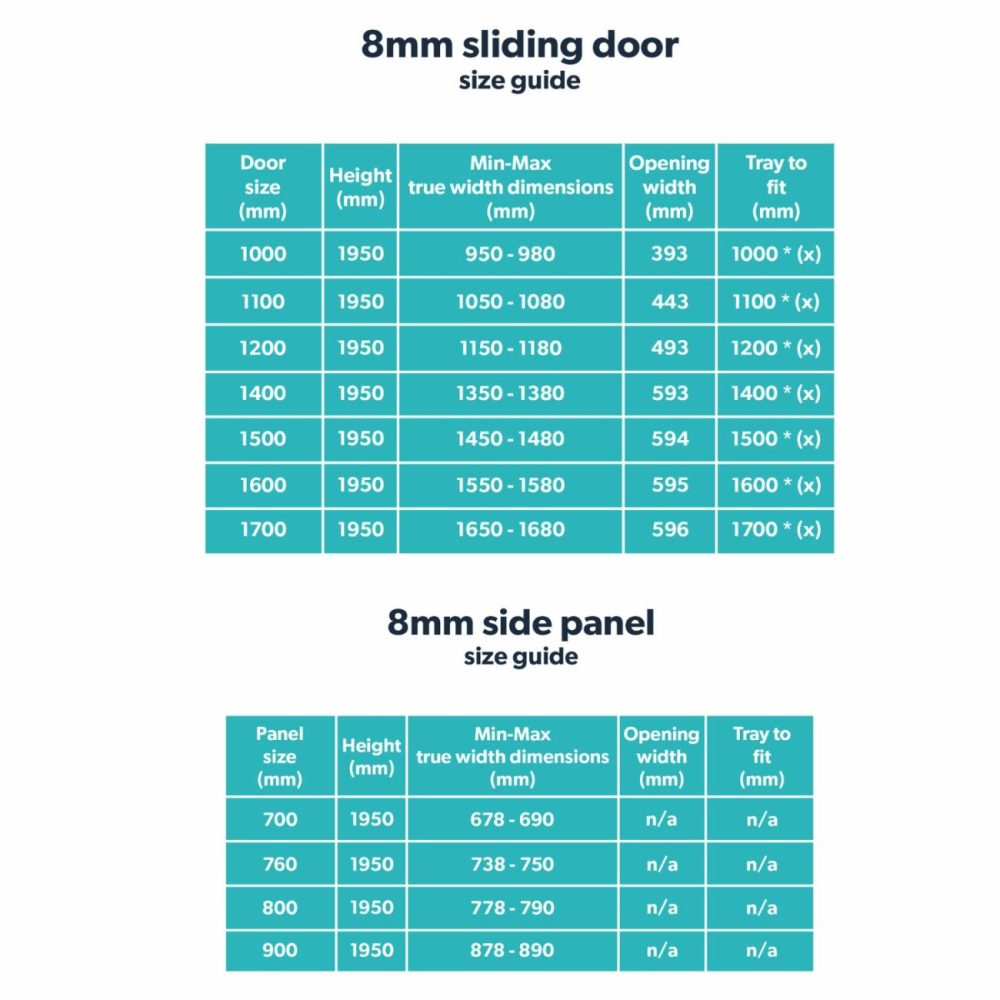 Chrome 8Mm Glass Rectangular Sliding Shower Enclosure 1000X800Mm – Pavo Bathroom