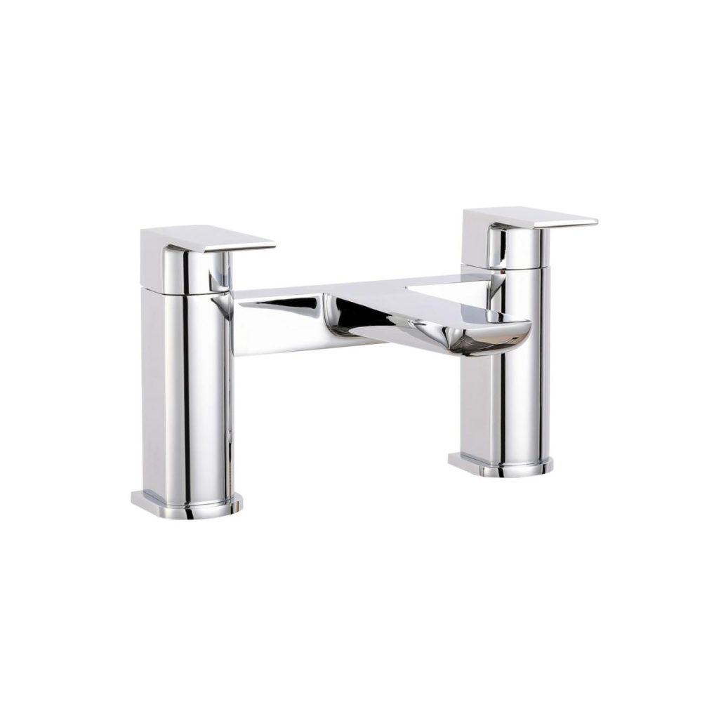 Chrome Bath And Basin Tap Set With Basin Waste- Zana Bathroom