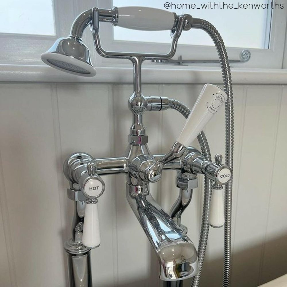 Chrome Freestanding Bath Shower Mixer Tap – Helston Bath Taps