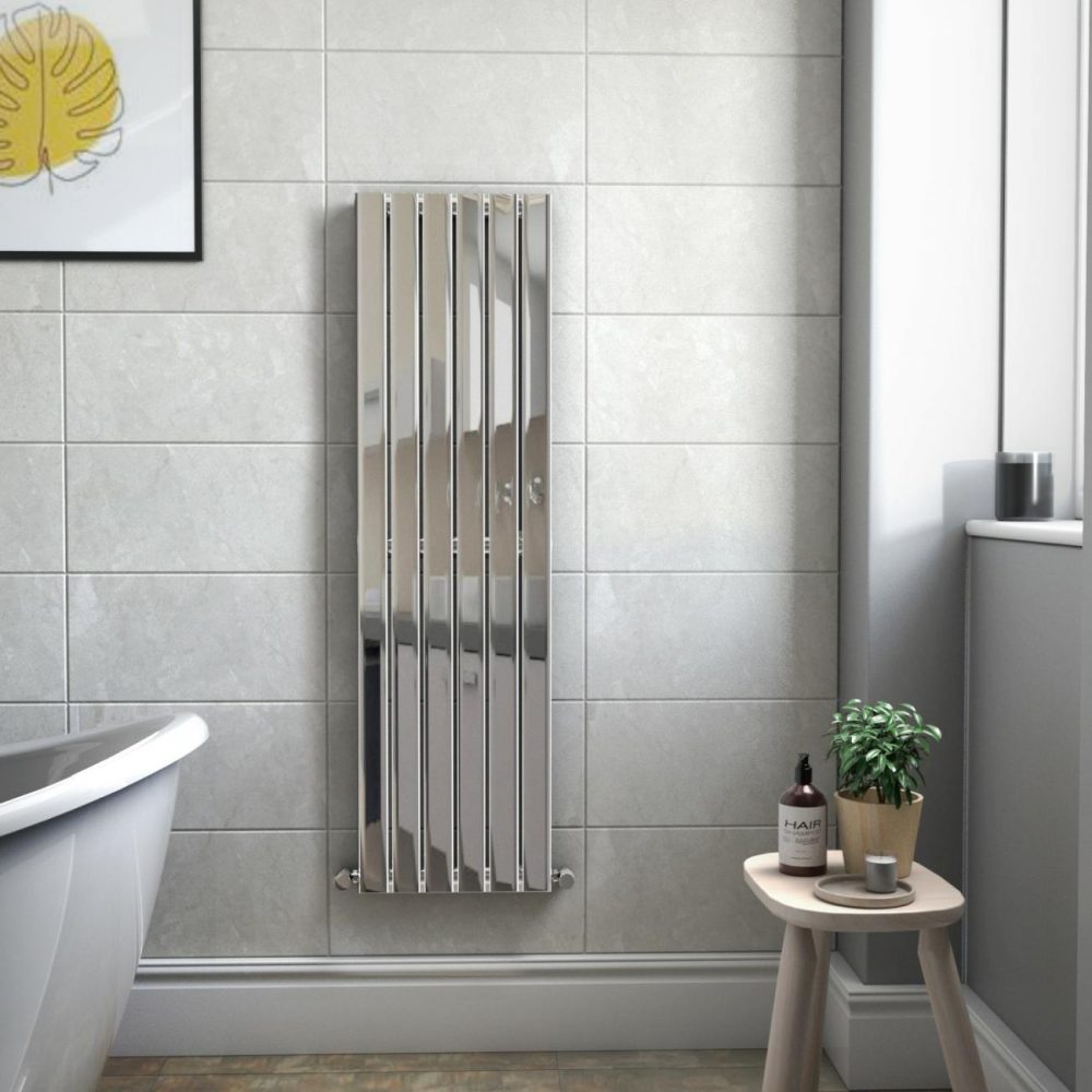 Chrome Vertical Single Panel Radiator 1600 X 452Mm – Mojave Heating