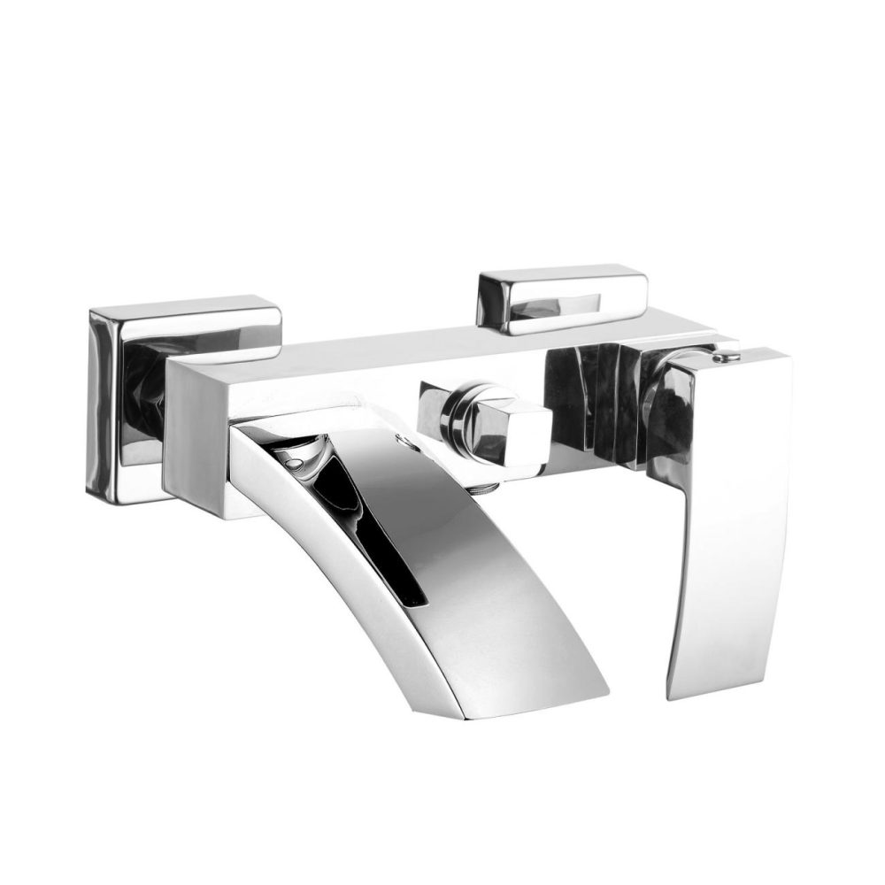 Chrome Wall Mounted Bath Shower Mixer Tap – Wave Bath Taps