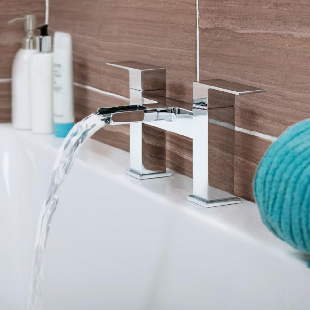 Chrome Waterfall Bath Mixer Tap – Quadra Bath Taps