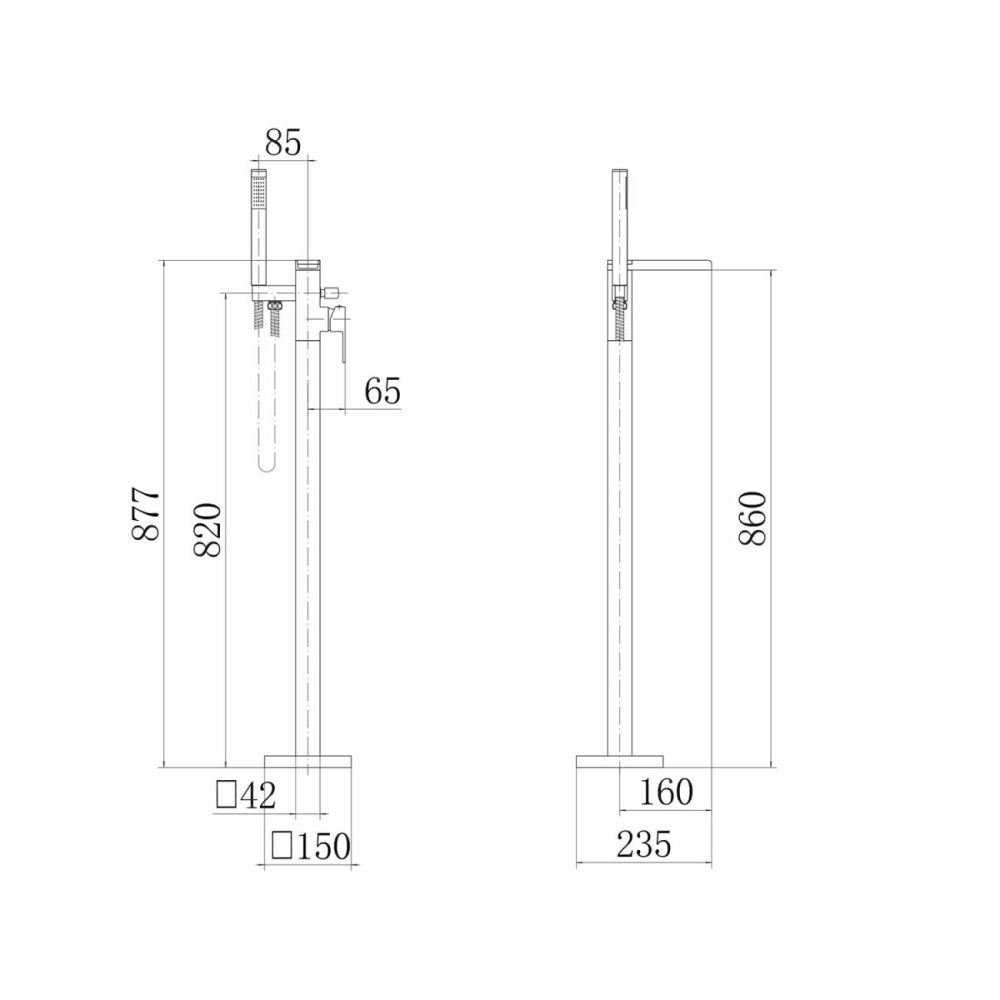 Chrome Waterfall Freestanding Bath Shower Mixer Tap – Quadra Bath Taps