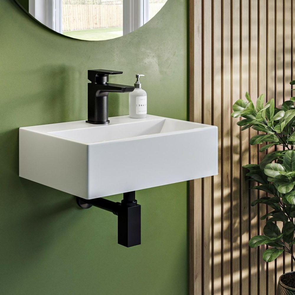 Cloakroom Matt Wall Hung Basin 400Mm – Houston Basins