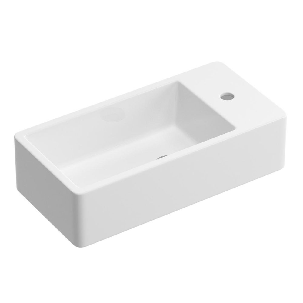 Cloakroom Wall Hung Basin Right Hand 405Mm – Detroit Basins