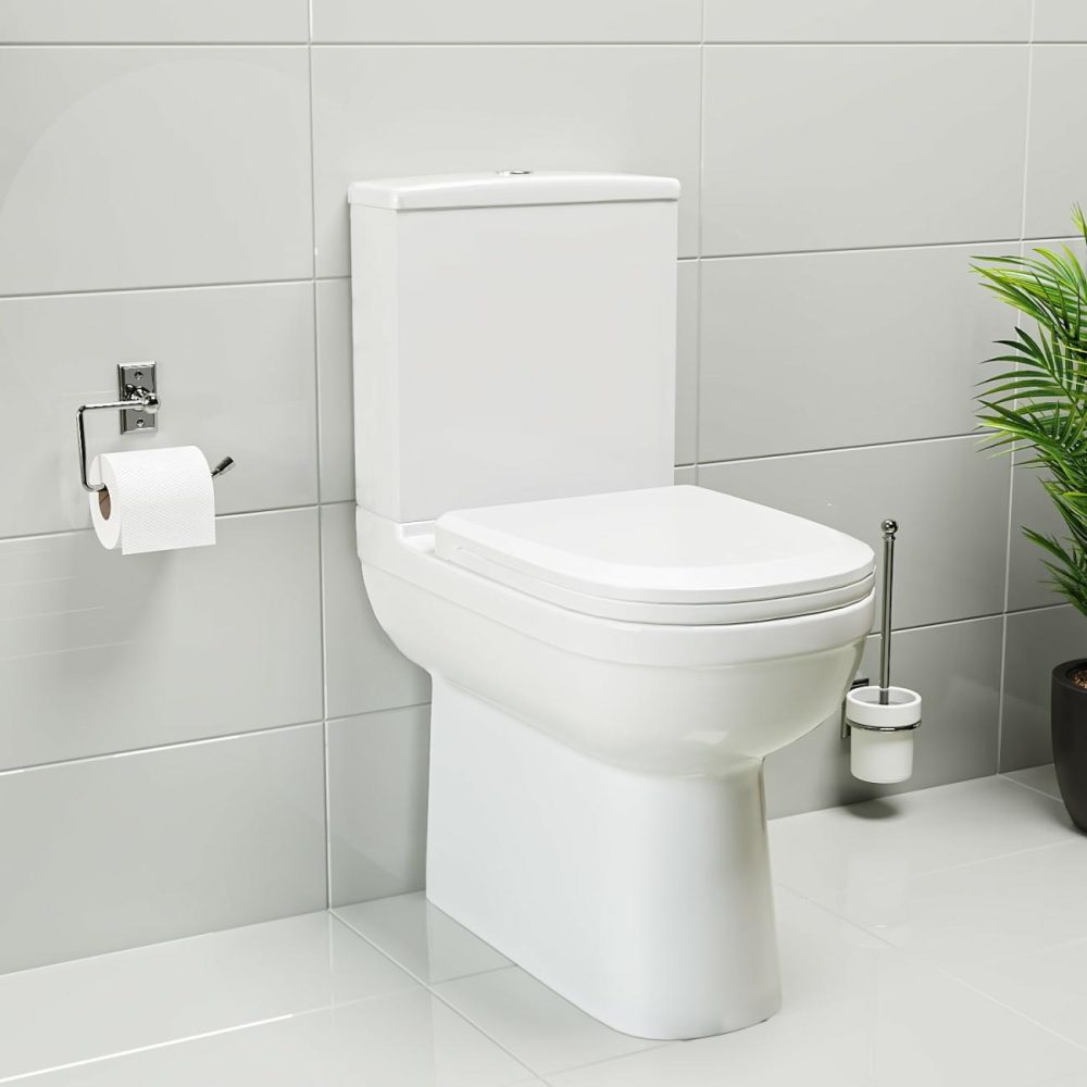 Close Coupled Closed Back Toilet With Soft Close Seat – Addison Bathroom