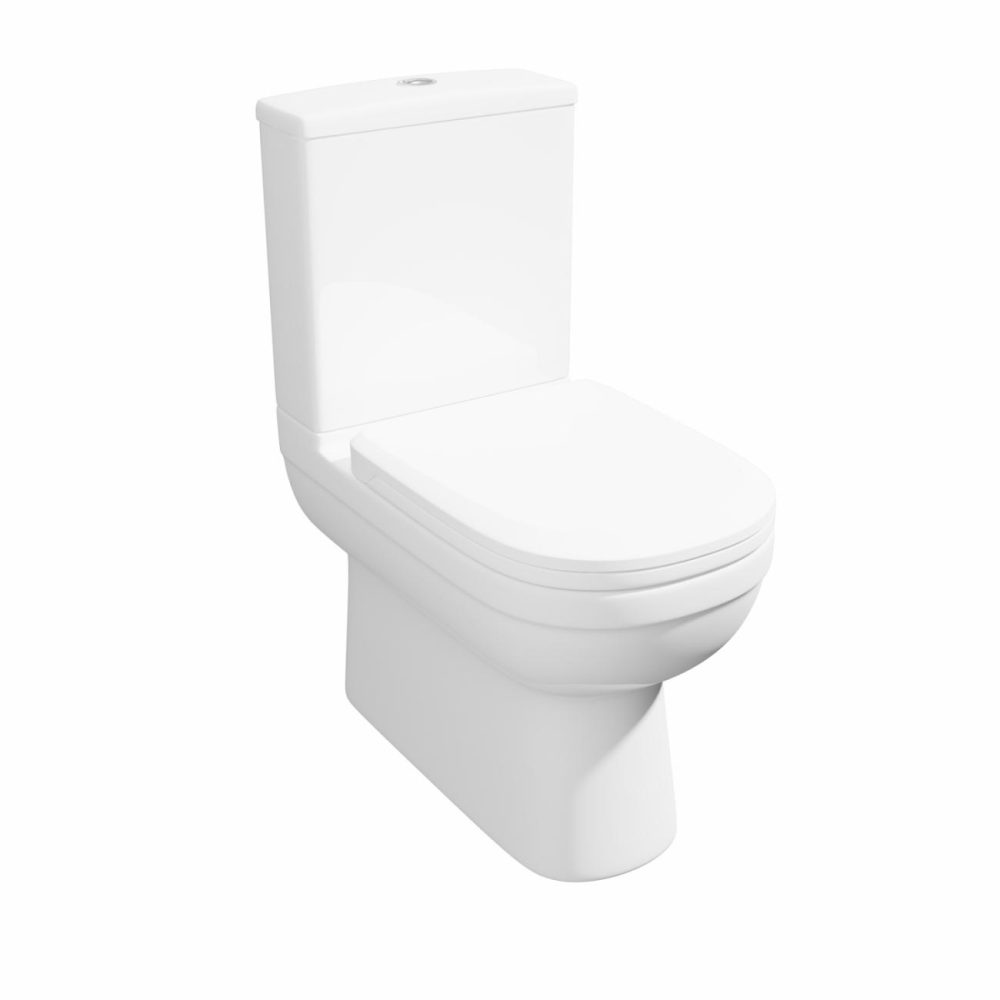 Close Coupled Closed Back Toilet With Soft Close Seat – Addison Bathroom