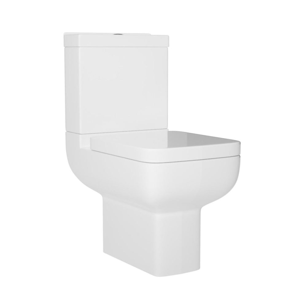 Close Coupled Corner Toilet With Soft Close Seat & Cover – Seren Bathroom