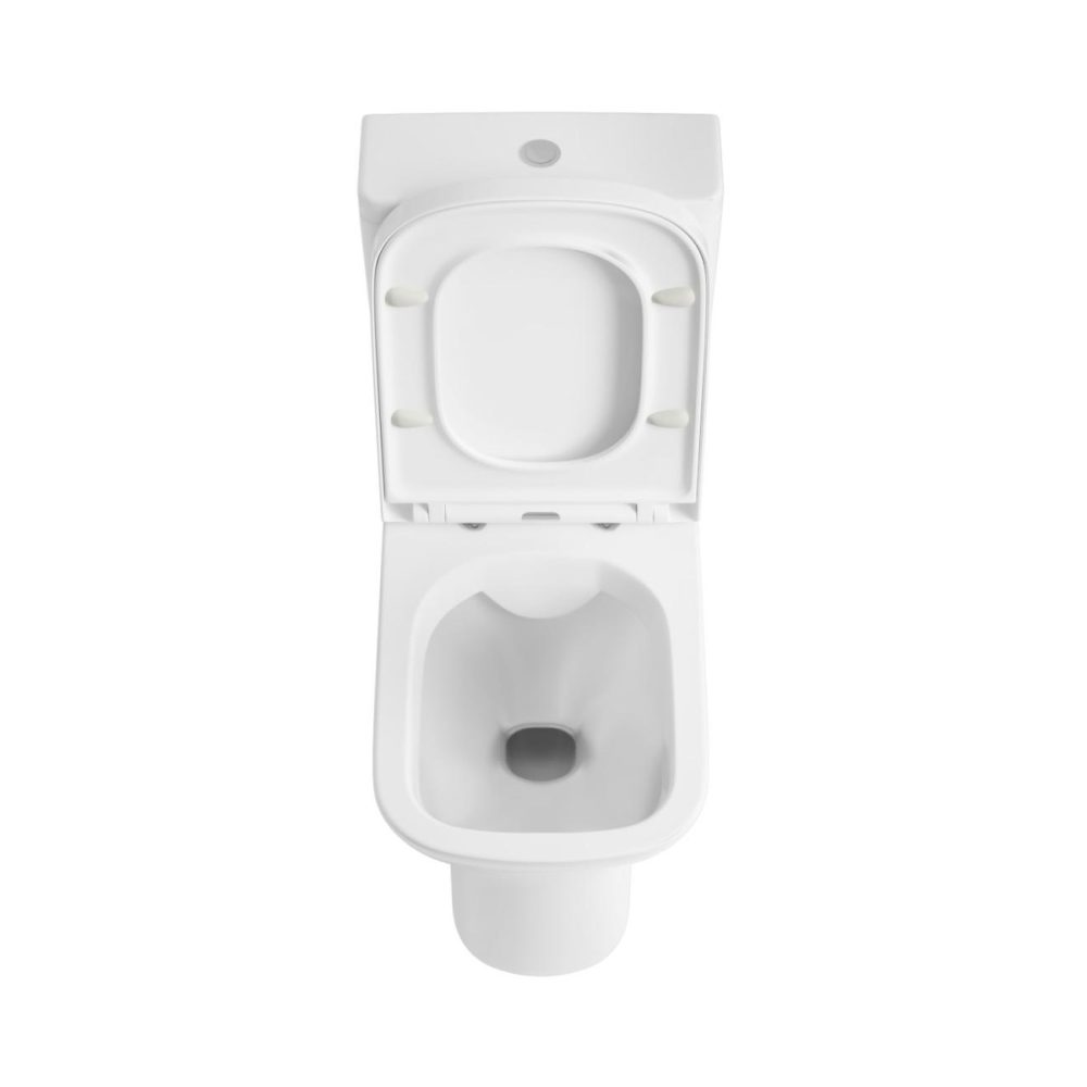 Close Coupled Rimless Open Back Toilet With Soft Close Seat – Palma Bathroom