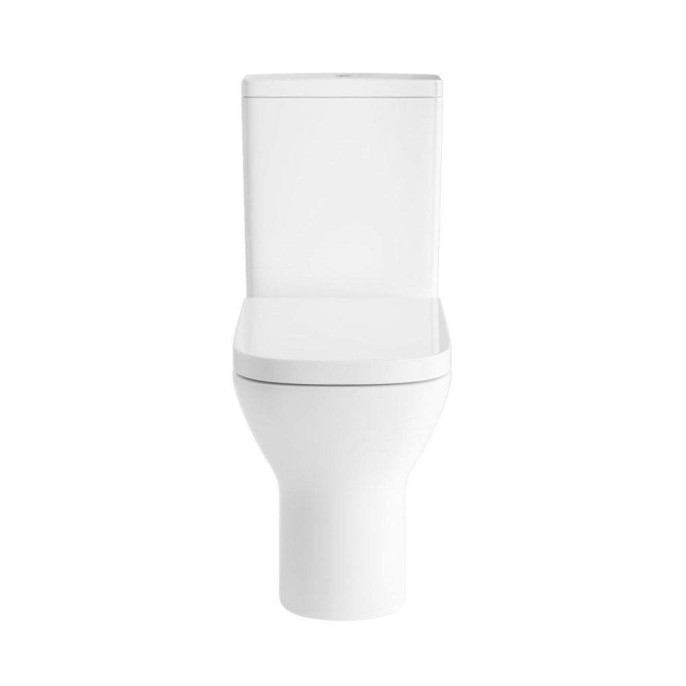 Close Coupled Rimless Open Back Toilet With Soft Close Seat – Palma Bathroom