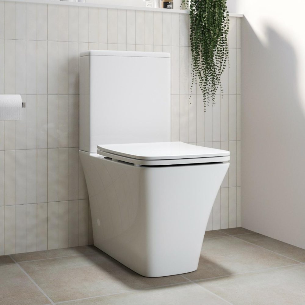 Close Coupled Rimless Toilet With Soft Close Seat – Boston Bathroom