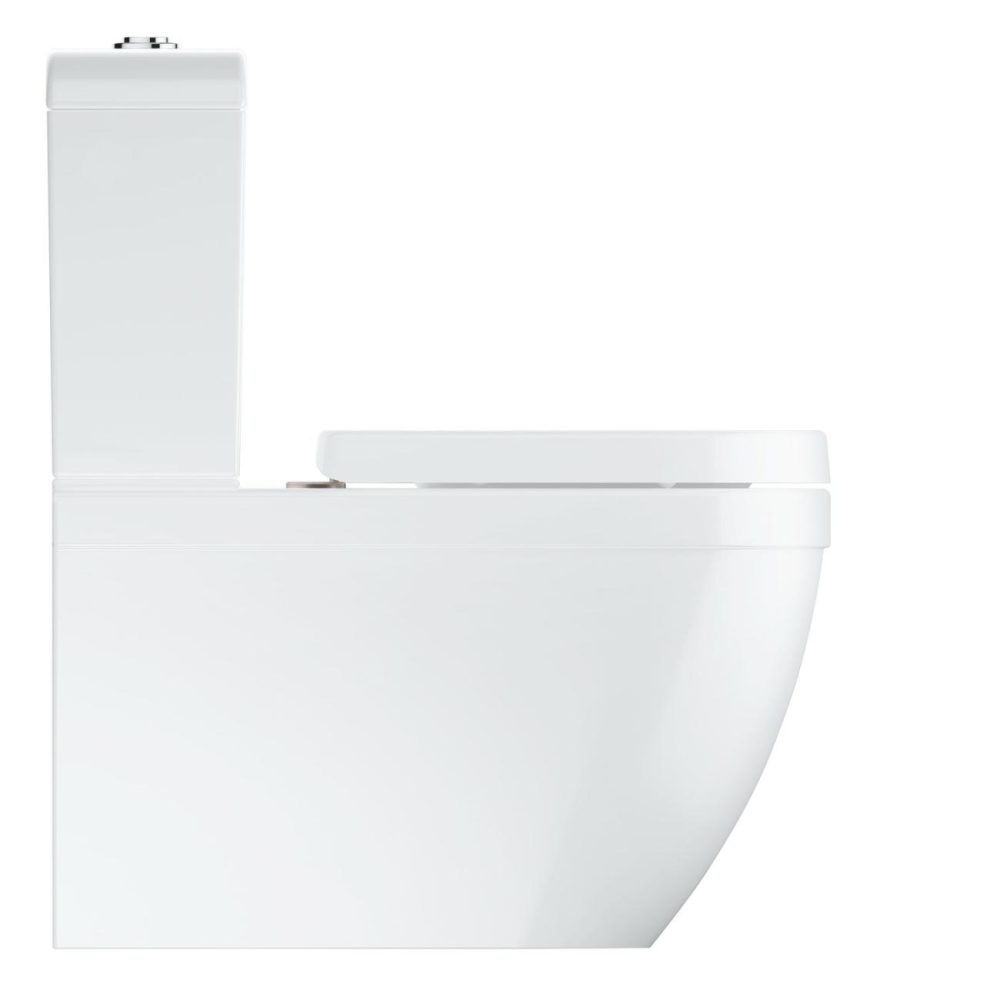 Close Coupled Rimless Toilet With Soft Close Seat – Euro Bathroom