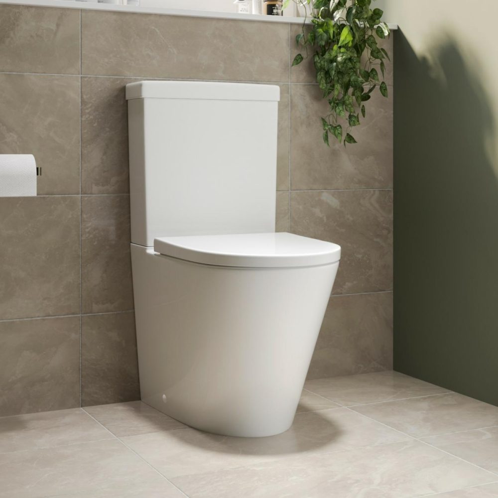 Close Coupled Rimless Toilet With Soft Close Seat – Newport Bathroom