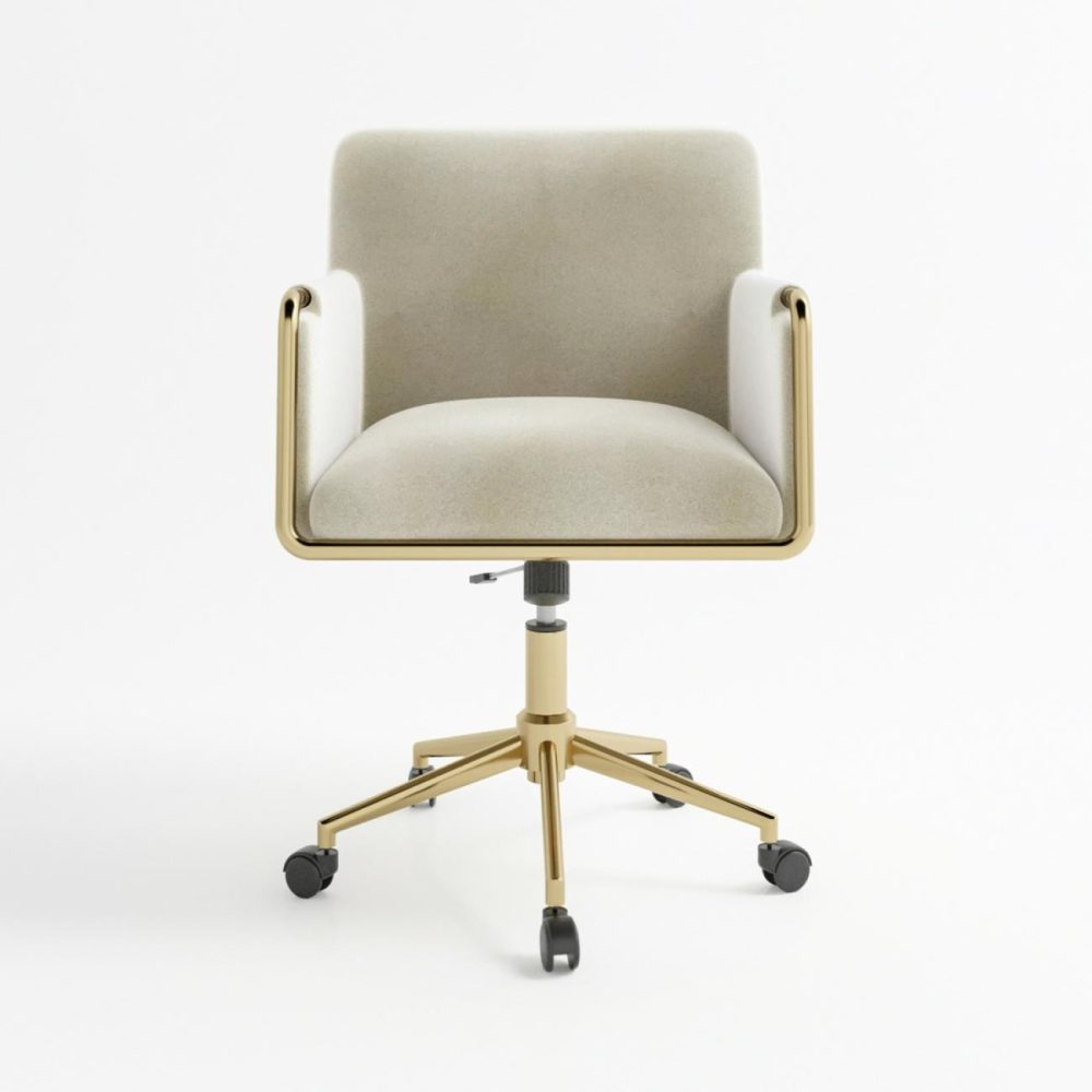 Cream Velvet Tub Office Chair – Sonny Office