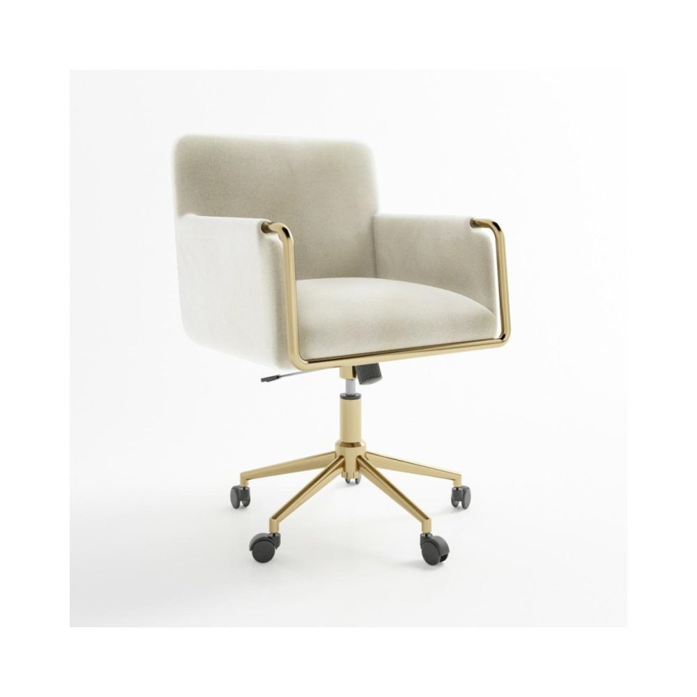 Cream Velvet Tub Office Chair – Sonny Office