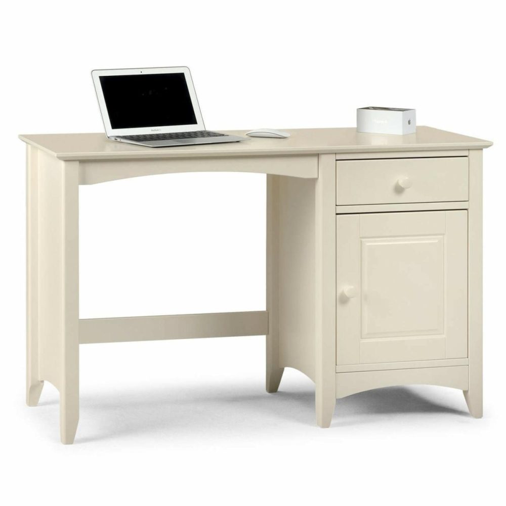 Cream Wooden Desk With Storage – Cameo – Julian Bowen Office