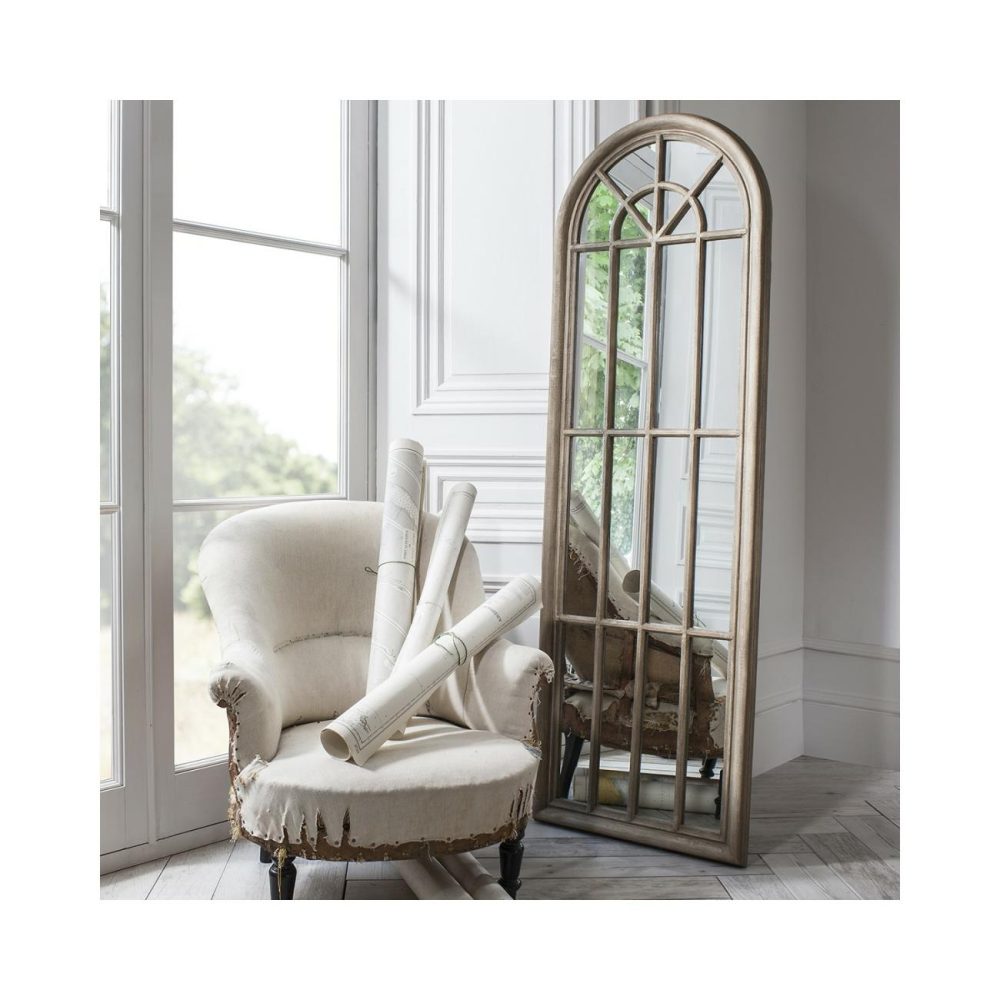 Curtis Mirror With Brown Wooden Frame – Caspian House Dining